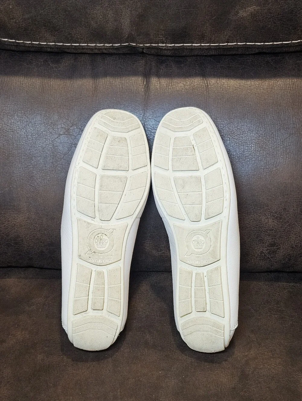 11 Born Allan Driving Shoes Moccasins Loafers Slip On White/off-white